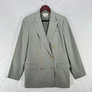 Talbots Gray Blazer with Gold Accents